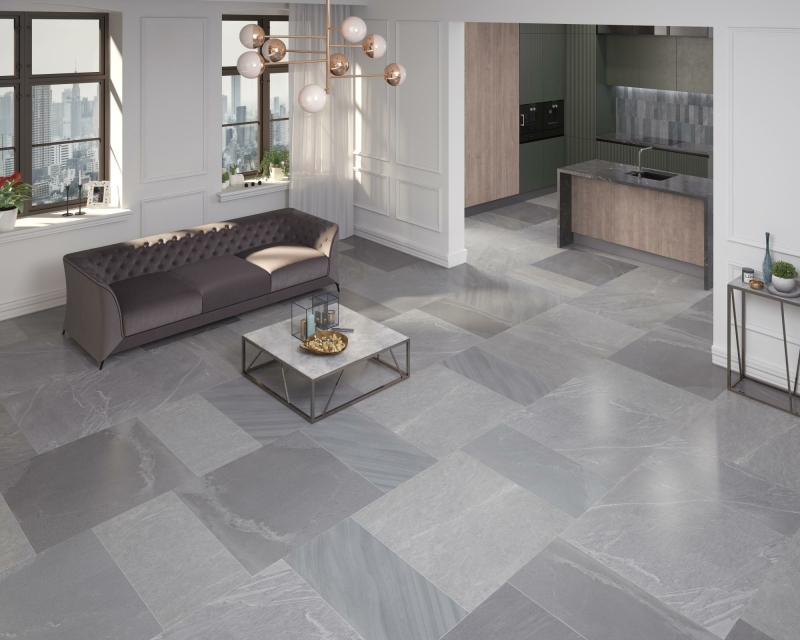 PIETRASANTA DARK GREY MATT POLISHED 90X90