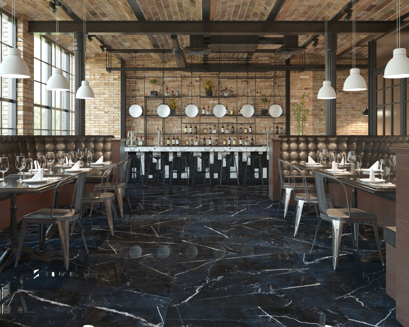 BLACK CALACATTA 120X120