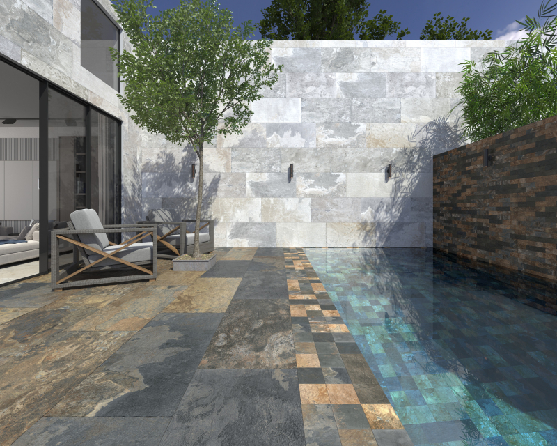 ARDESIA MULTICOLORE BULLNOSE 14,7X14,7