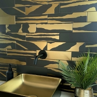 FLAT SAVANNAH BLACK & GOLD 7.5X30