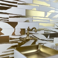 FLAT SAVANNAH WHITE & GOLD 7.5X30